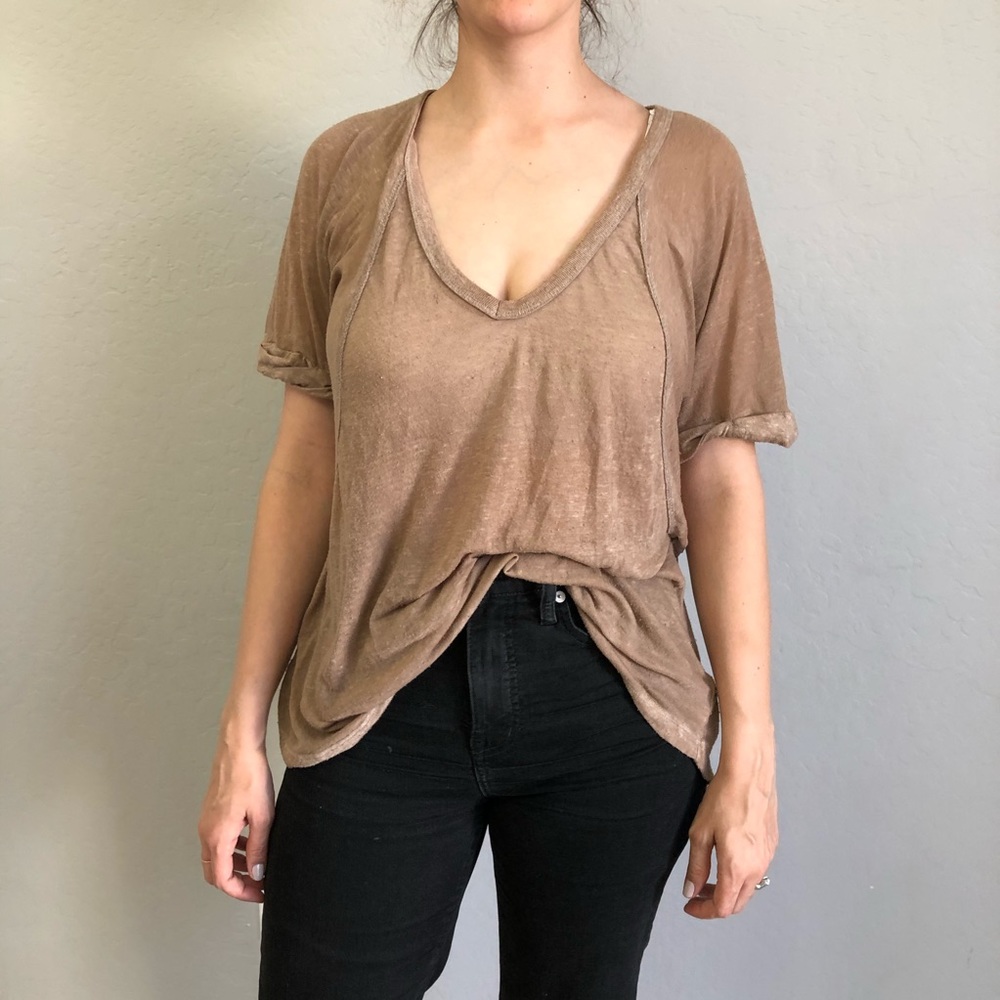 Free People Brown Top